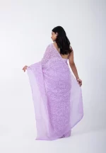 Lilac Whisper/ A Kota Cotton Chikankari Saree - Image 5