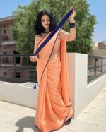 Women Printed Stylish Saree with Unstitched Blouse (ANC0041) - Image 3
