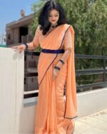 Women Printed Stylish Saree with Unstitched Blouse (ANC0041) - Image 5